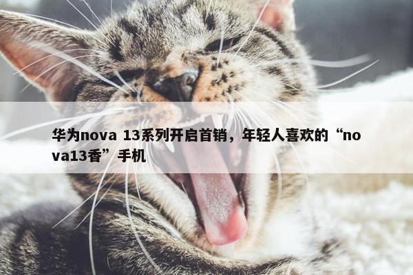 华为nova 13系列开启首销，年轻人喜欢的“nova13香”手机