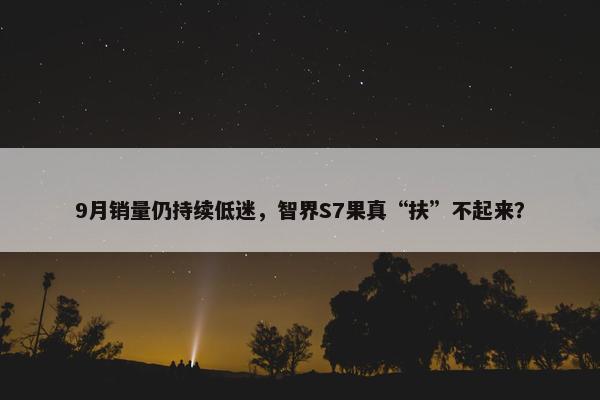 9月销量仍持续低迷，智界S7果真“扶”不起来？