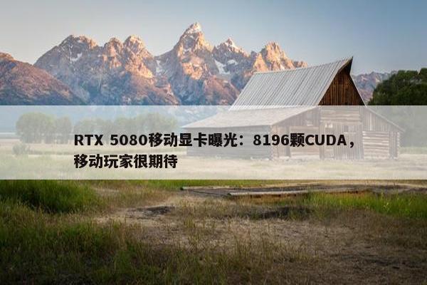 RTX 5080移动显卡曝光：8196颗CUDA，移动玩家很期待