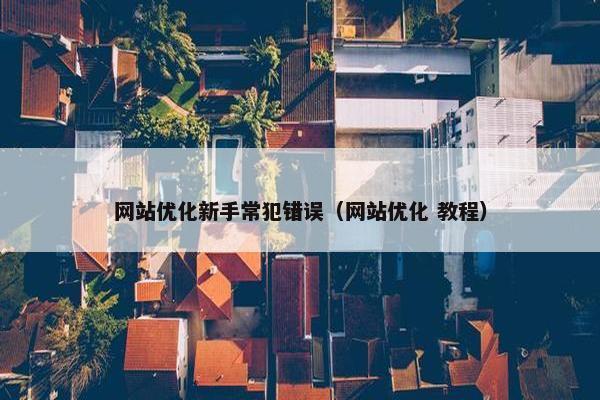 网站优化新手常犯错误（网站优化 教程）