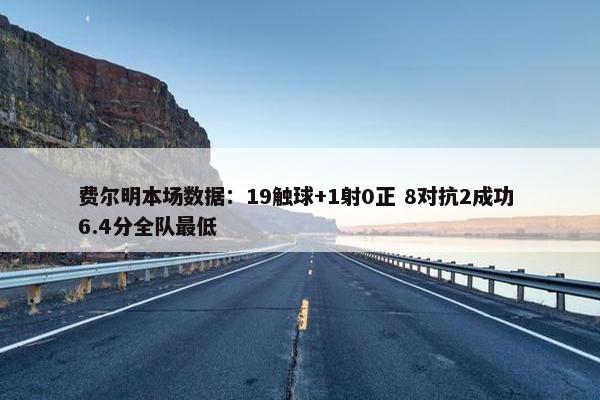 费尔明本场数据：19触球+1射0正 8对抗2成功 6.4分全队最低