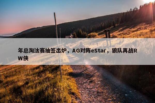 年总淘汰赛抽签出炉，AG对阵eStar，狼队再战RW侠