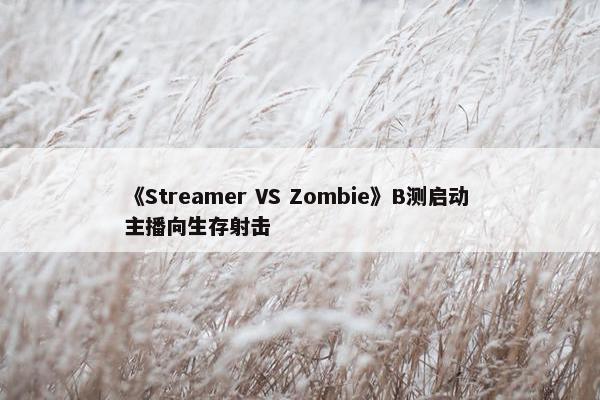 《Streamer VS Zombie》B测启动 主播向生存射击