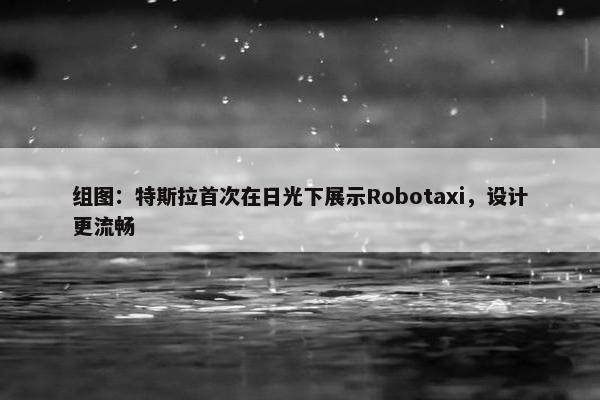 组图：特斯拉首次在日光下展示Robotaxi，设计更流畅