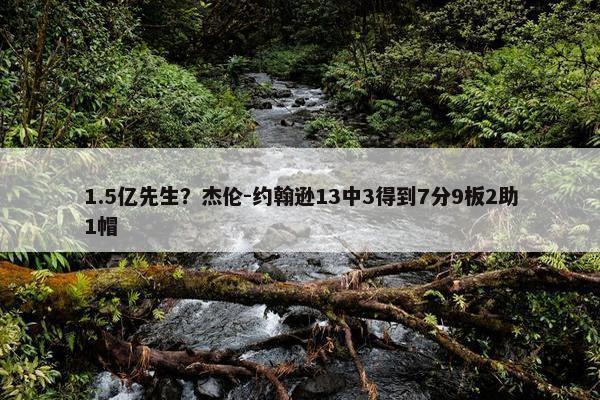 1.5亿先生？杰伦-约翰逊13中3得到7分9板2助1帽