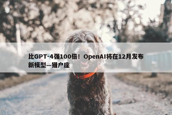 比GPT-4强100倍！OpenAI将在12月发布新模型—猎户座