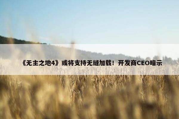 《无主之地4》或将支持无缝加载！开发商CEO暗示