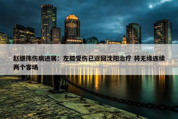 赵继伟伤病进展：左膝受伤已返回沈阳治疗 将无缘连续两个客场