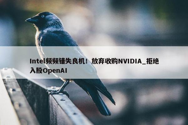 Intel频频错失良机！放弃收购NVIDIA_拒绝入股OpenAI