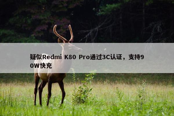 疑似Redmi K80 Pro通过3C认证，支持90W快充