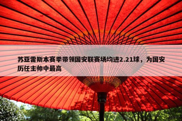 苏亚雷斯本赛季带领国安联赛场均进2.21球，为国安历任主帅中最高