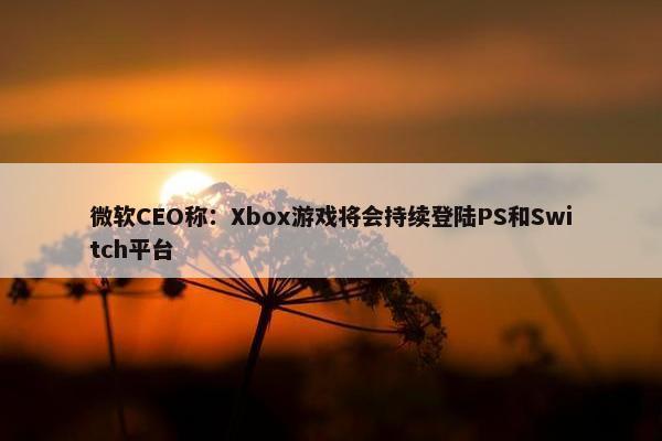 微软CEO称：Xbox游戏将会持续登陆PS和Switch平台