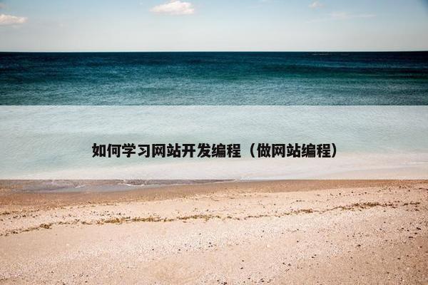 如何学习网站开发编程（做网站编程）