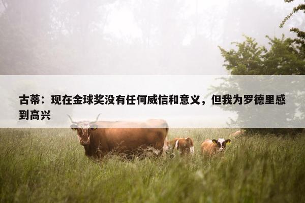 古蒂：现在金球奖没有任何威信和意义，但我为罗德里感到高兴