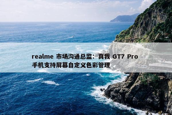 realme 市场沟通总监：真我 GT7 Pro 手机支持屏幕自定义色彩管理