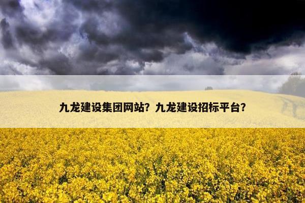 九龙建设集团网站？九龙建设招标平台？