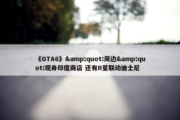 《GTA6》&quot;周边&quot;现身印度商店 还有R星联动迪士尼