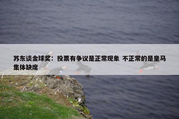 苏东谈金球奖：投票有争议是正常现象 不正常的是皇马集体缺席