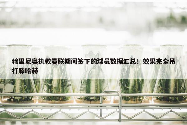 穆里尼奥执教曼联期间签下的球员数据汇总！效果完全吊打滕哈赫