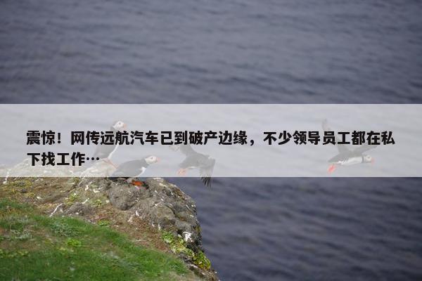 震惊！网传远航汽车已到破产边缘，不少领导员工都在私下找工作…