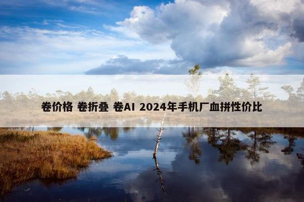 卷价格 卷折叠 卷AI 2024年手机厂血拼性价比