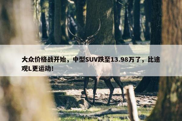 大众价格战开始，中型SUV跌至13.98万了，比途观L更运动！