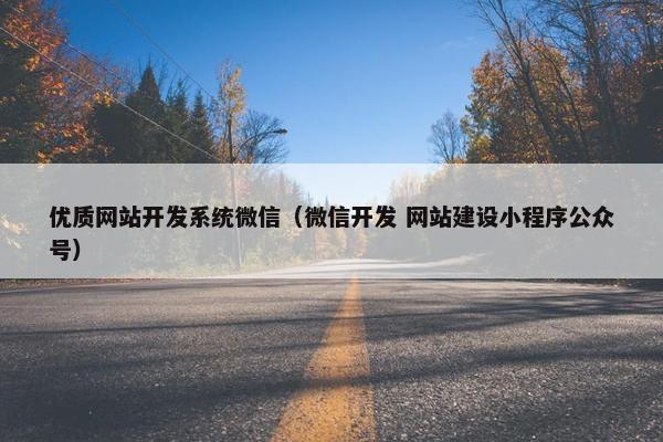 优质网站开发系统微信（微信开发 网站建设小程序公众号）