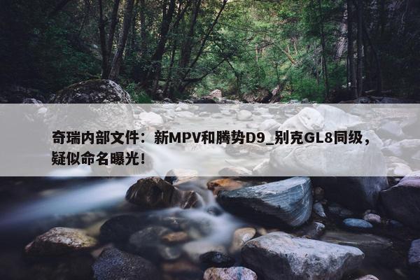 奇瑞内部文件：新MPV和腾势D9_别克GL8同级，疑似命名曝光！