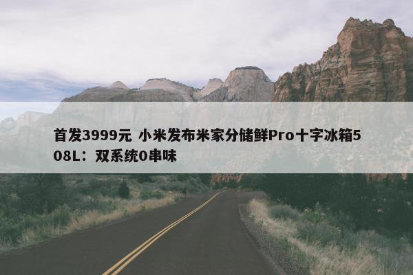 首发3999元 小米发布米家分储鲜Pro十字冰箱508L：双系统0串味