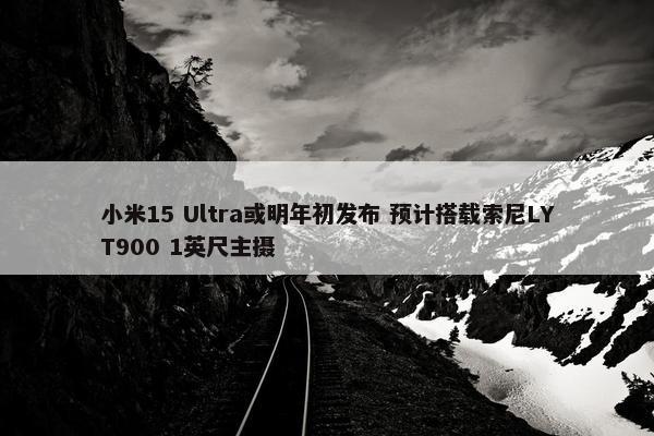 小米15 Ultra或明年初发布 预计搭载索尼LYT900 1英尺主摄