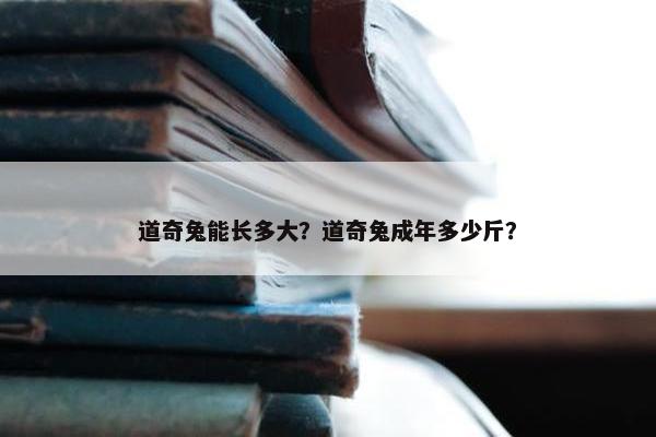 道奇兔能长多大？道奇兔成年多少斤？