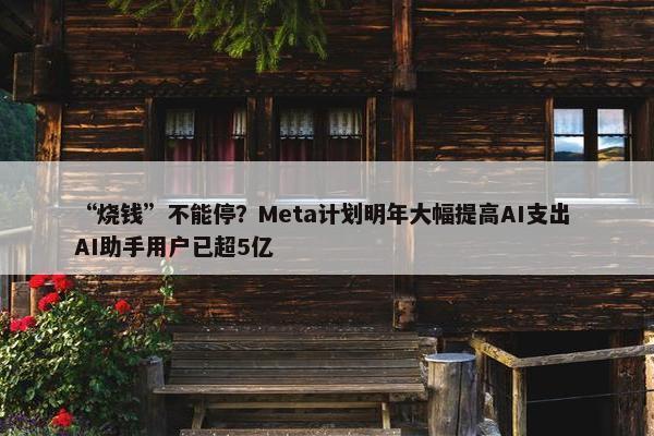 “烧钱”不能停？Meta计划明年大幅提高AI支出 AI助手用户已超5亿