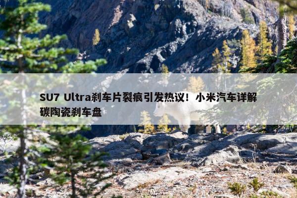 SU7 Ultra刹车片裂痕引发热议！小米汽车详解碳陶瓷刹车盘