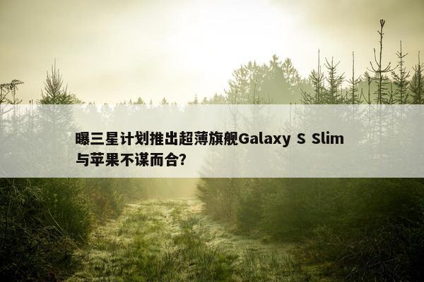 曝三星计划推出超薄旗舰Galaxy S Slim 与苹果不谋而合？