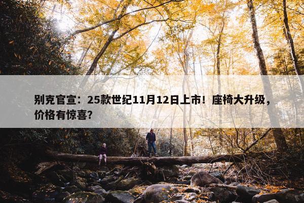 别克官宣：25款世纪11月12日上市！座椅大升级，价格有惊喜？