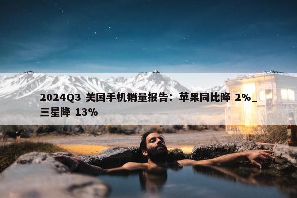 2024Q3 美国手机销量报告：苹果同比降 2%_三星降 13%