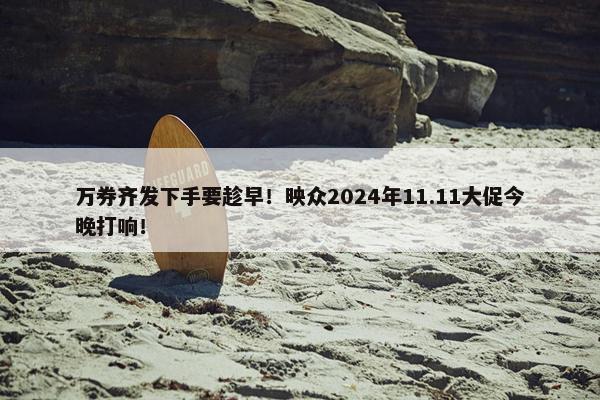 万券齐发下手要趁早！映众2024年11.11大促今晚打响！