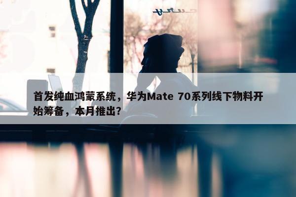 首发纯血鸿蒙系统，华为Mate 70系列线下物料开始筹备，本月推出？