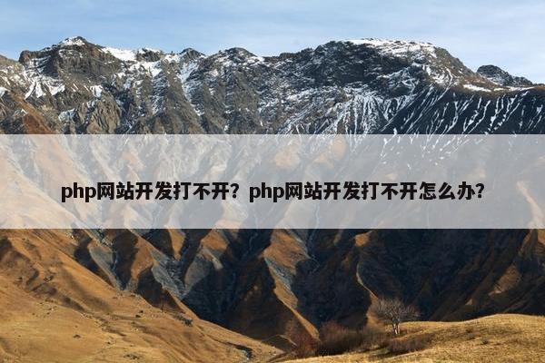 php网站开发打不开？php网站开发打不开怎么办？