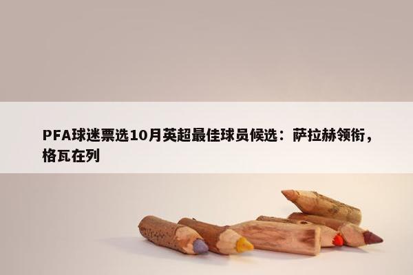 PFA球迷票选10月英超最佳球员候选：萨拉赫领衔，格瓦在列