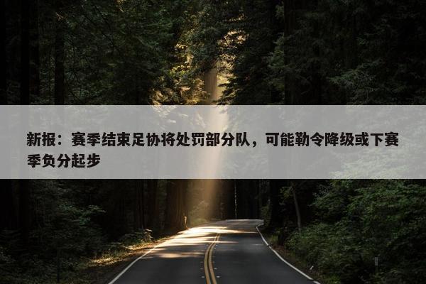 新报：赛季结束足协将处罚部分队，可能勒令降级或下赛季负分起步