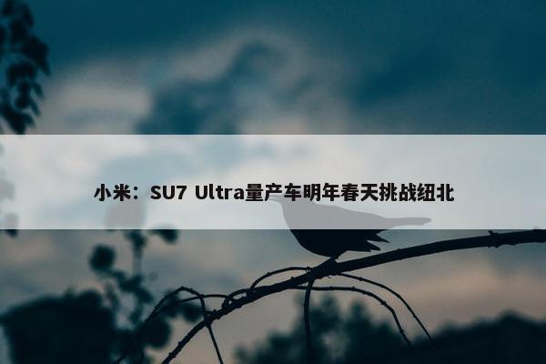 小米：SU7 Ultra量产车明年春天挑战纽北