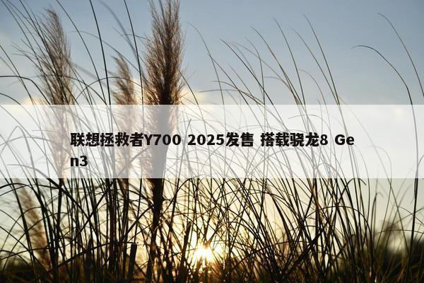 联想拯救者Y700 2025发售 搭载骁龙8 Gen3