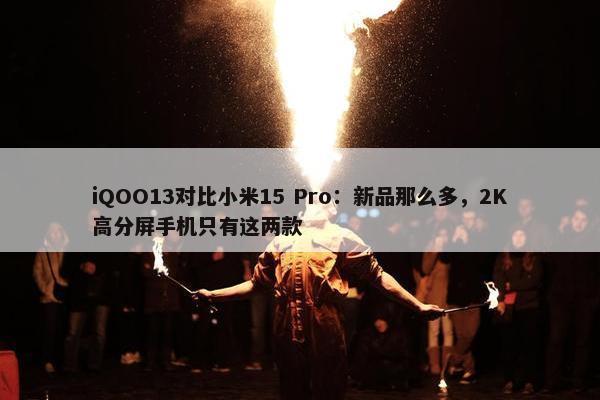 iQOO13对比小米15 Pro：新品那么多，2K高分屏手机只有这两款