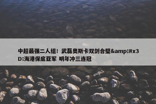 中超最强二人组！武磊奥斯卡双剑合璧&#x3D;海港保底亚军 明年冲三连冠