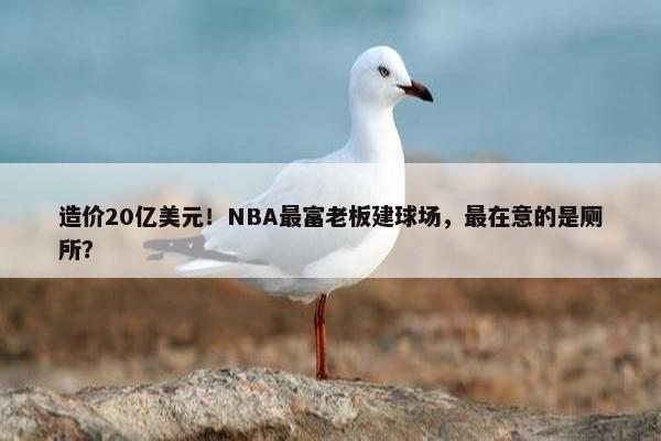 造价20亿美元！NBA最富老板建球场，最在意的是厕所？