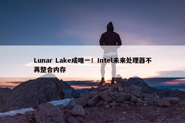 Lunar Lake成唯一！Intel未来处理器不再整合内存