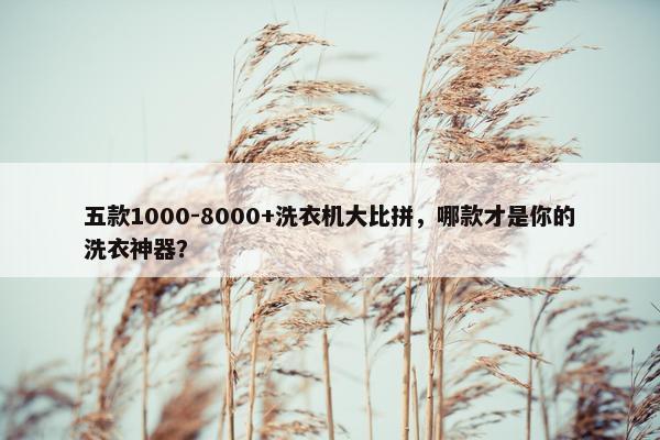 五款1000-8000+洗衣机大比拼，哪款才是你的洗衣神器？