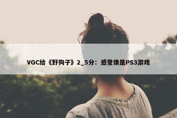 VGC给《野狗子》2_5分：感觉像是PS3游戏