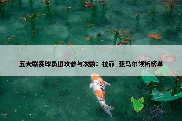 五大联赛球员进攻参与次数：拉菲_亚马尔领衔榜单